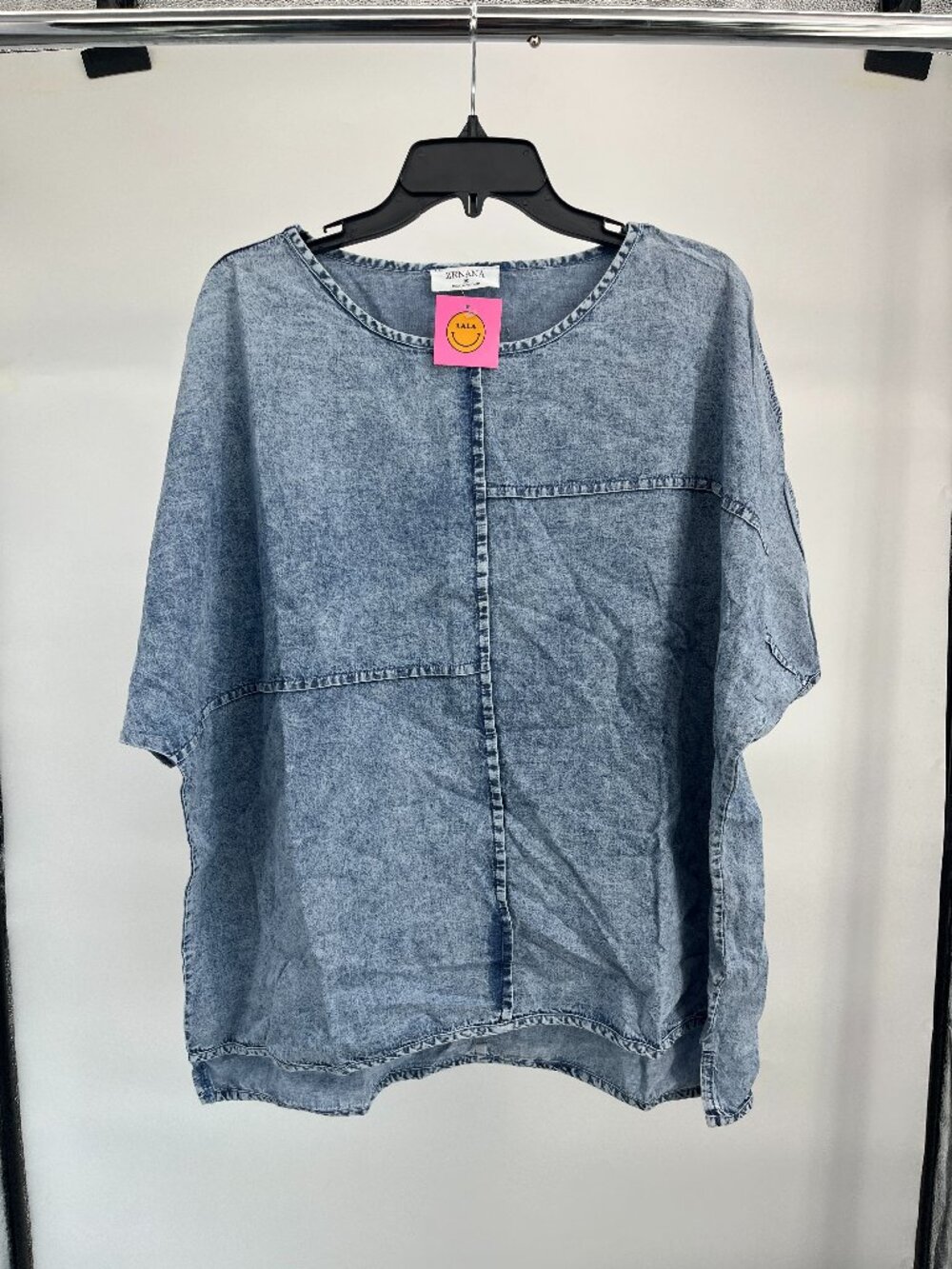 Oversized Denim Shirt- Zenana by Dressed in LALA - Picture 3 of 8